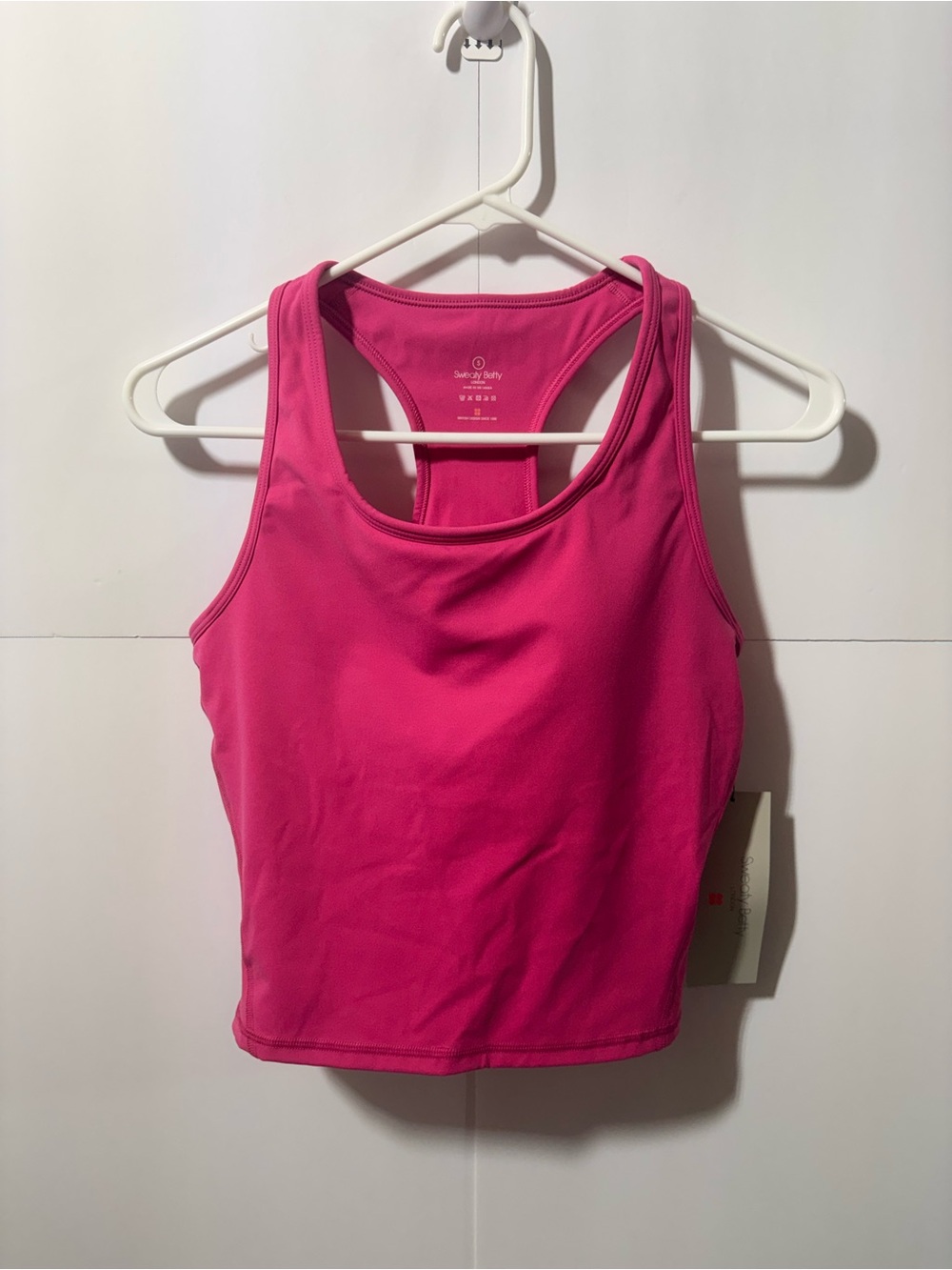 Sweaty Betty Fuchsia pink size small crop gym tank.
